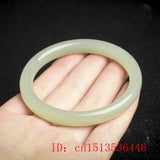 Chinese Hetian Jade Bracelet 54-64mm Hand-Carved Round Bangle Amulet