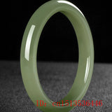 Hand-Carved Hetian Jade Bracelet 54-64mm Round Bangle Luck Amulet
