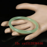 Chinese Hetian Jade Bracelet 54-64mm Luck Round Bangle Amulet