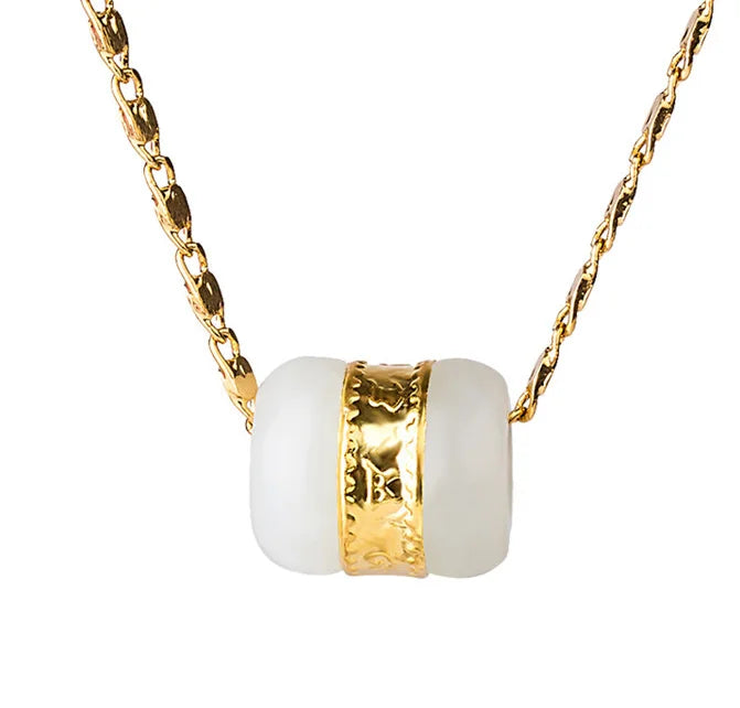 Chinese Jade Good Luck Pendant Necklace DIY Accessories