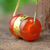 Chinese Jade Good Luck Pendant Necklace DIY Accessories