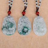 Chinese Jade Pendant Hand Carved Burma Jade Dragon Pendant Lucky Amulet