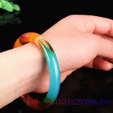 Chinese Jade Amulet Bangle Bracelet Charm Natural Jadeite Carved