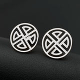 Chinese Knot Fortune Cufflinks Stainless Steel Mens Jewelry