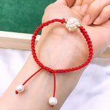Yuelao Chinese Knot Pearl Bracelet for Wealth & Protection