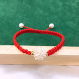 Yuelao Chinese Knot Pearl Bracelet for Wealth & Protection