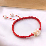 Yuelao Chinese Knot Pearl Bracelet for Wealth & Protection