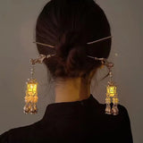 Chinese Lantern Hair Pin Clips LED Light Hair Accessories