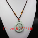 Chinese Lantian Jade Green Hollow Flower Pendant Necklace Charm