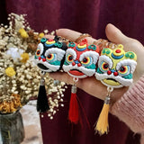 Chinese Lucky Lion Keychain PVC Pendant Bag Decoration Accessory