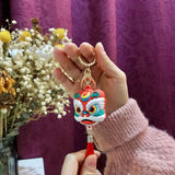 Chinese Lucky Lion Keychain PVC Pendant Bag Decoration Accessory