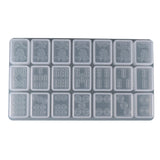 Chinese Mahjong Tiles UV Crystal Epoxy Resin Mold DIY Crafts Jewelry Decor