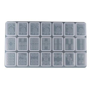 Chinese Mahjong Tiles UV Crystal Epoxy Resin Mold DIY Crafts Jewelry Decor Mold