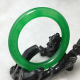 Chinese Emerald Green Nephrite Jade Bangle Bracelet