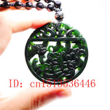 Chinese Green Jade Flower Bird Pendant Necklace Jewellery