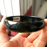Chinese Natural Jade Hand-carved Bracelet Men Women Style Olive Green Hotan Jade
