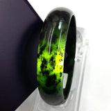 Chinese Natural Jade Hand-carved Bracelet Men Women Style Olive Green Hotan Jade