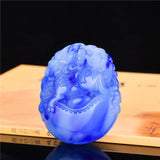 Chinese Natural Jade Dragon Pendant Necklace Charm Hand-Carved Amulet