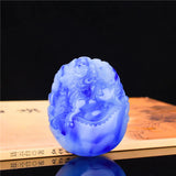 Chinese Natural Jade Dragon Pendant Necklace Charm Hand-Carved Amulet