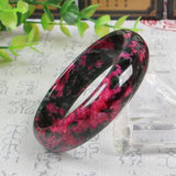 Chinese Natural Jade Bracelet Women's Jewelry Wide Strip Plum Jade Gift