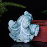 Natural Jade Goldfish Pendant Necklace Charm Jadeite Jewelry