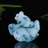 Natural Jade Goldfish Pendant Necklace Charm Jadeite Jewelry