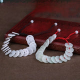 Chinese Natural Emerald Money Buckle Elastic Bracelet Hand-Carved Relax Healing