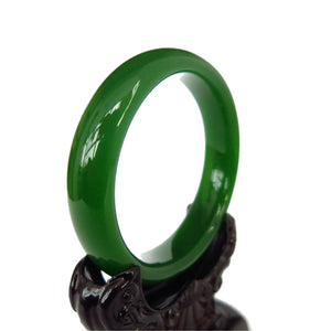 Chinese Green Hetian Nephrite Jade Bangle Bracelet Jewelry