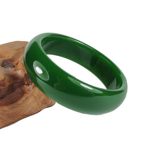 Chinese Green Hetian Nephrite Jade Bangle Bracelet Jewelry