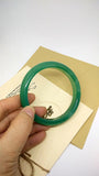 Chinese Natural Green Jade Bracelet Women Real Jade Bangle