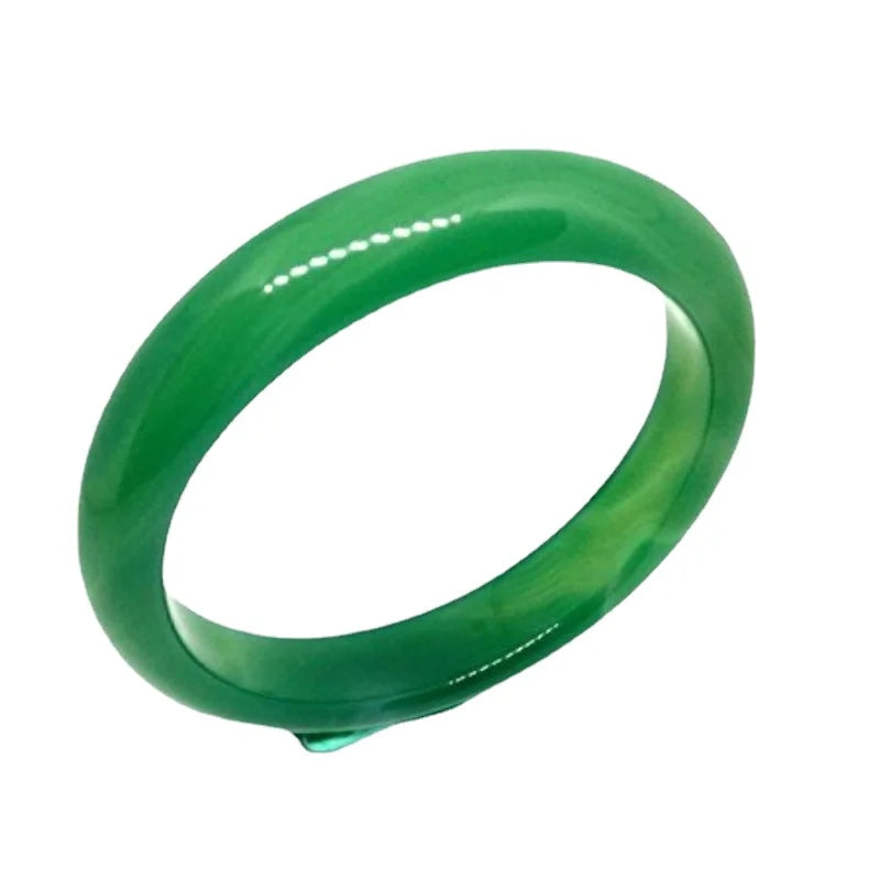 Chinese Natural Green Jade Bracelet Women Real Jade Bangle