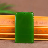 Natural Green Jade Pixiu Safety Pendant Necklace Hand-Carved Charm Jewellery
