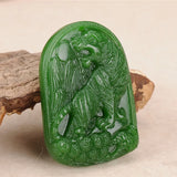 Chinese Green Jade Tiger Pendant Necklace for Good Luck