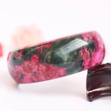 Hand-carved Peach Blossom Jade Bracelet Pink Boutique Jewelry