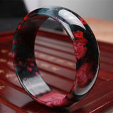 Hand-carved Peach Blossom Jade Bracelet Pink Boutique Jewelry