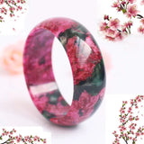 Hand-carved Peach Blossom Jade Bracelet Pink Boutique Jewelry