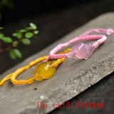 Chinese Agate Chalcedony Jade Fox Bracelet Hand-Carved Women Gift