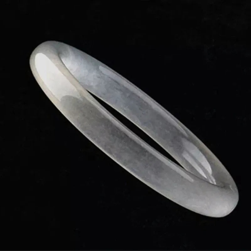 Chinese Natural Round Bar Jade Bracelet Men's and Women's Jewelry