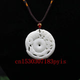 Chinese Jade Carp Pendant Necklace Hollow Out Carved Charm Amulet