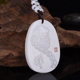 Chinese Natural Jade Goldfish Pendant Necklace Jewelry Gift