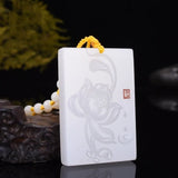Chinese Natural Jade Goldfish Pendant Necklace Jewelry Gift