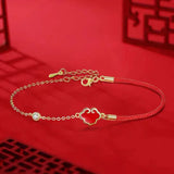 Chinese Ruyi Lock Bracelet Women Red Rope Transfer Ward Off Evil Spirits