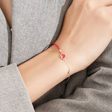 Chinese Ruyi Lock Bracelet Women Red Rope Transfer Ward Off Evil Spirits
