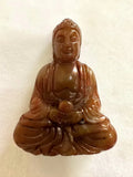 Chinese Old Natural Jade Hand-Carved Buddha Pendant