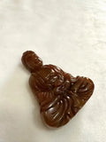 Chinese Old Natural Jade Hand-Carved Buddha Pendant