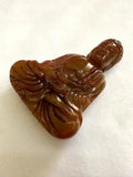 Chinese Old Natural Jade Hand-Carved Buddha Pendant