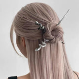 Chinese Punk Ruby Pendant Sword Hairpin Modern Retro Headdress