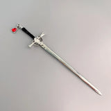 Chinese Punk Ruby Pendant Sword Hairpin Modern Retro Headdress