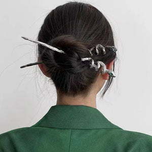 Chinese Punk Ruby Pendant Sword Hairpin Modern Retro Headdress