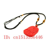 Chinese Red Jade Tiger Pendant Jadeite Necklace Charm Jewellery